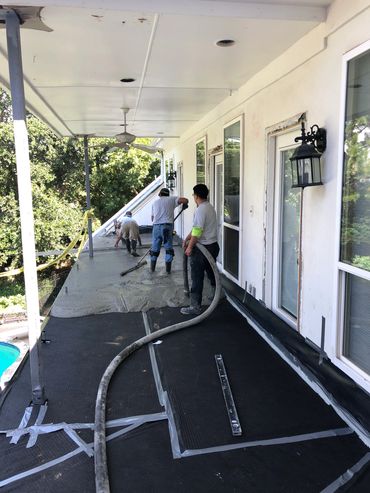 Balcony concrete installation. 
Colleyville, TX 
