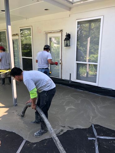 Balcony concrete installation. 
Colleyville, TX
