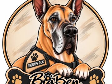 Illustration of a therapy dog named Big Ben.