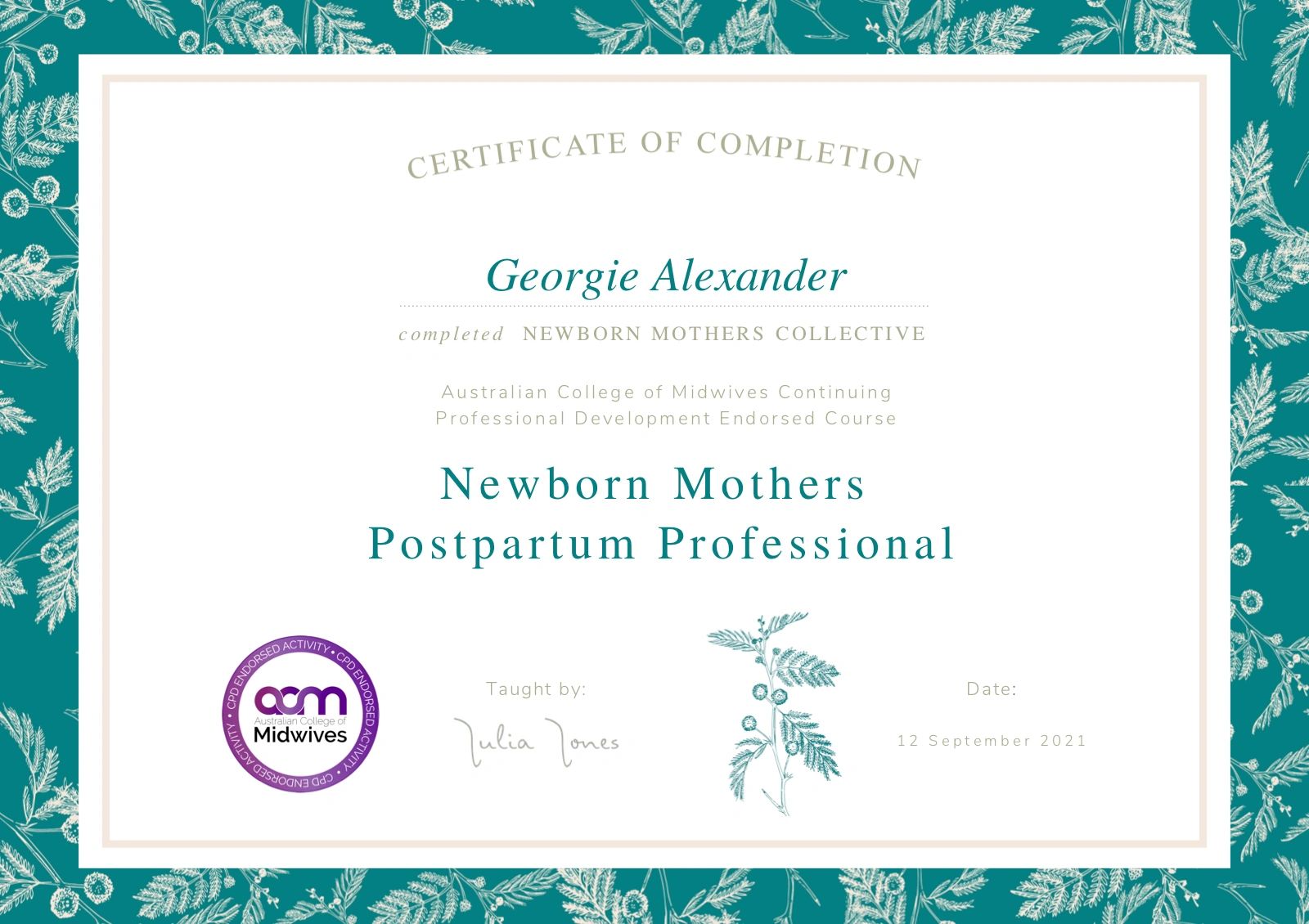 postpartum doula qualification