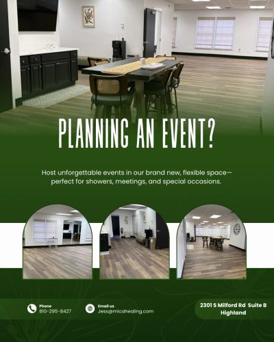 Event venue with flexible space for showers and meetings.