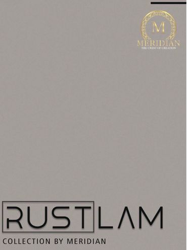 Logo design for Rustlam Collection by Meridian with elegant gold emblem.