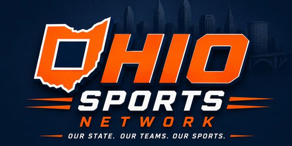 Ohio Sports Network logo with city skyline background.