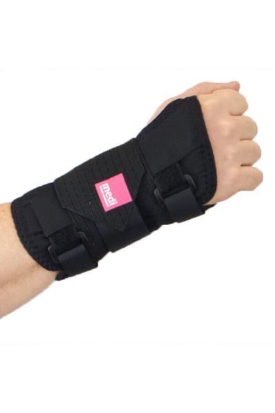 Medi wrist brace, breathable material, easy application, full use of fingers, 5 different sizes