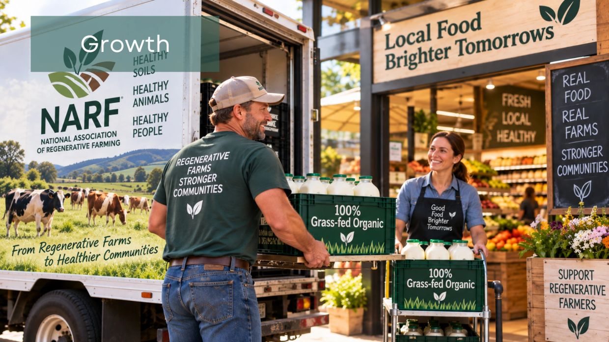 Farmers promoting local, organic, and regenerative farming practices.