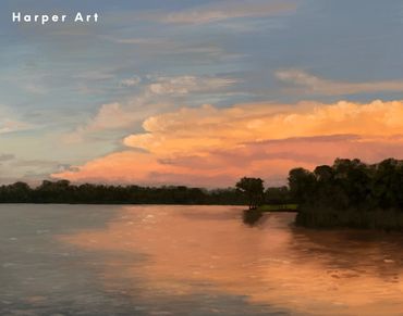 Sunset on the Trent River in New Bern NC puts anyone at ease.