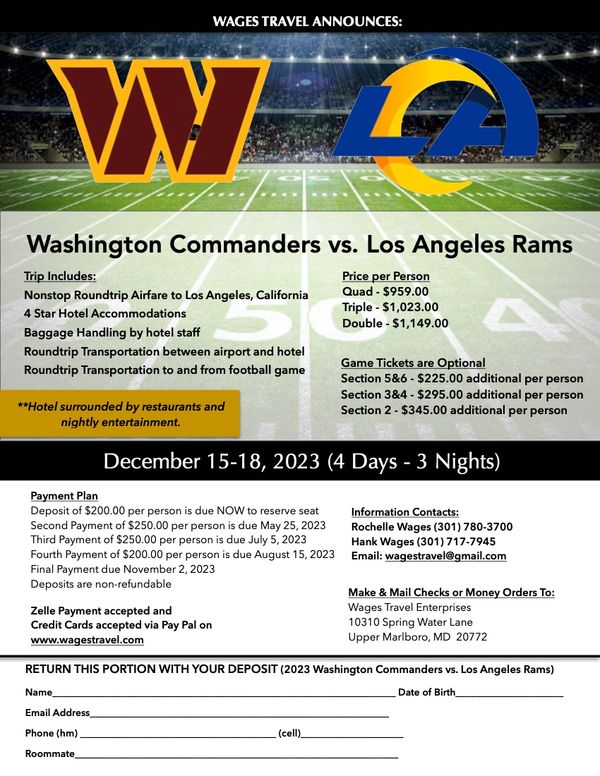 Commanders vs Rams Tickets 