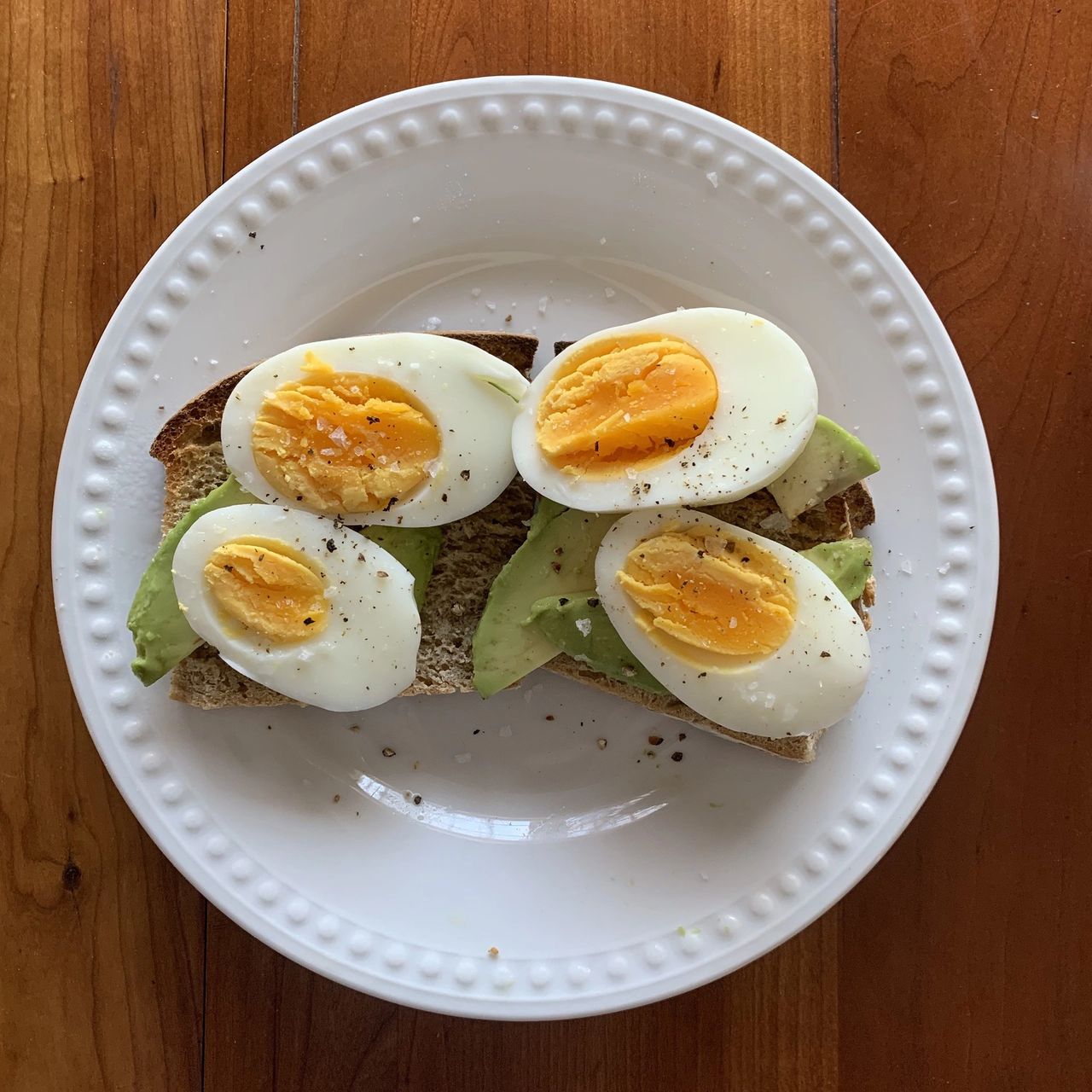 Avocado Toast with Boiled Eggs