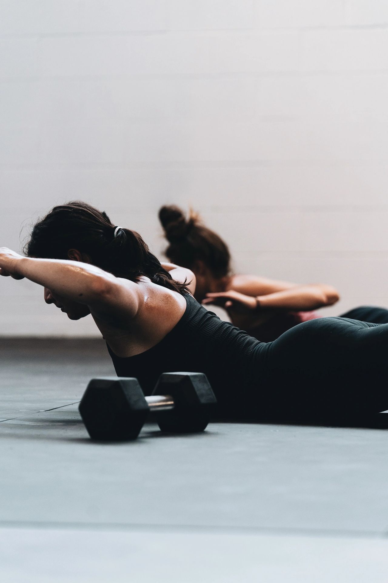 two black girls working out