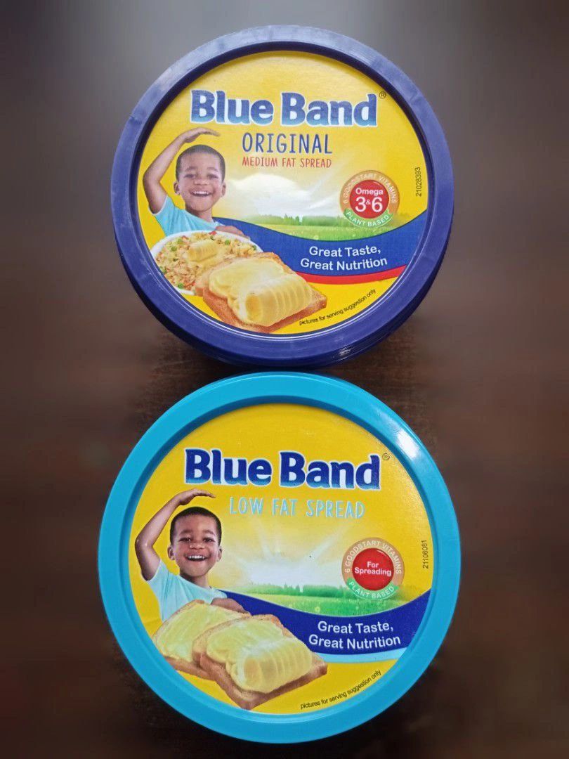 Top: Original Blue Band; Bottom: Low Fat Blue Band