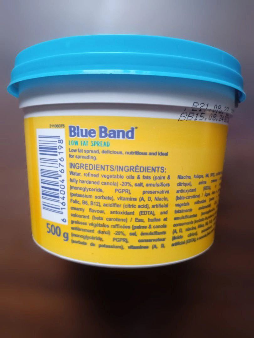 Blue Band Low Fat Ingredients