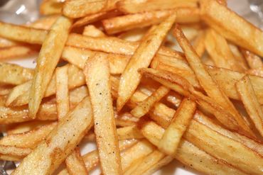 Crispy airfried chips, fries