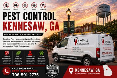 Pest control services in Kennesaw, GA with expert solutions and free inspections.