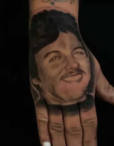 hand tattoo portrait