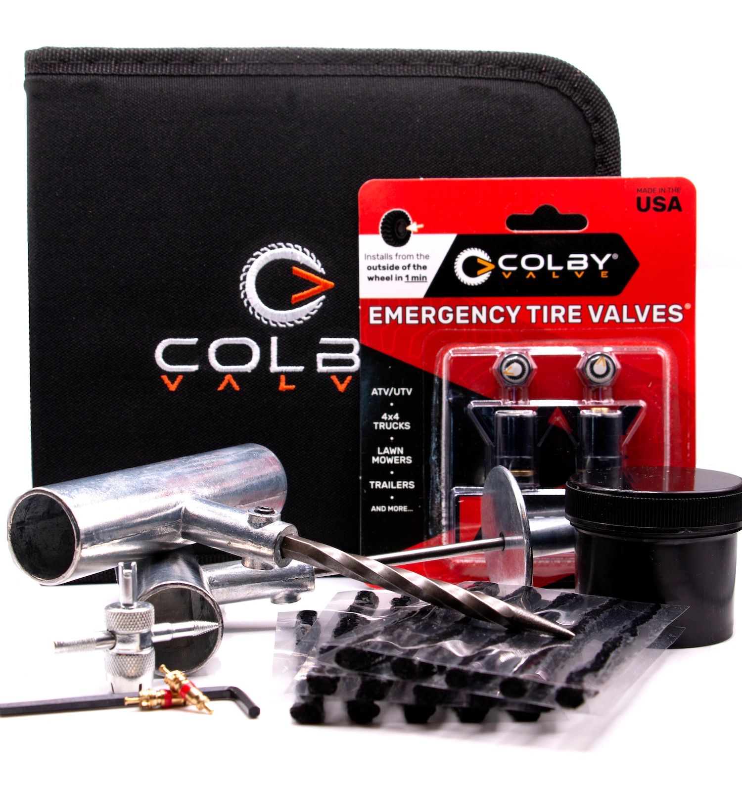 Colby Valve Emergency tire valves 2-Pack-couleur noire CV-EV10 NEUF 