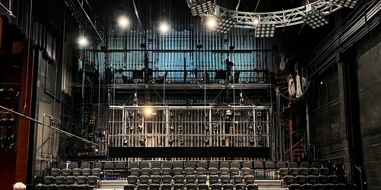 Backstage of a Large Theatre.