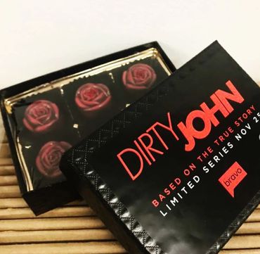 Jon Good custom chocolates for Bravo's limited series Dirty John
