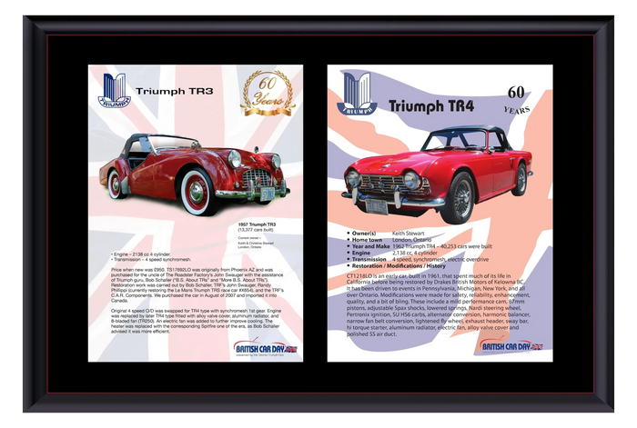 Two of our Triumphs selected as Feature Cars by the Toronto Triumph Club for their British Car Day a