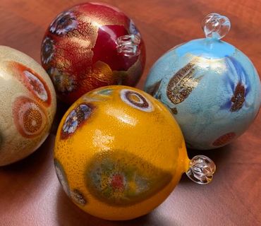 Murano mouthblown glass ornaments