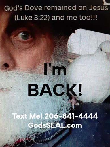 A poster with text written  I'm back