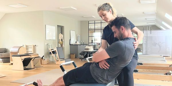 Här är jag under min utbildning på Pilates Scandinavia.