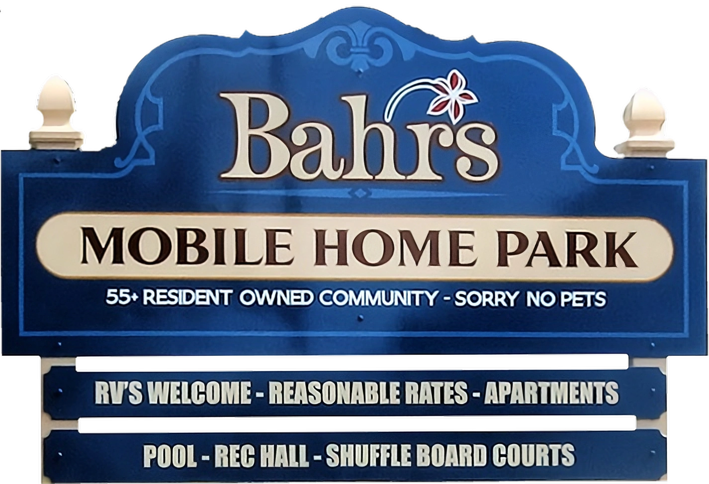 Bahrs Mobile Home Park Sign