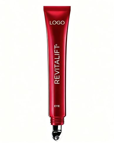 Red tube of Revitalift eye cream with metal applicator tip.