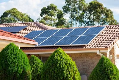 Example of Solar PV Panels on a roof