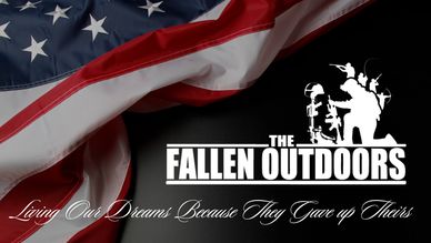 The Fallen Outdoors logo for their veteran services.