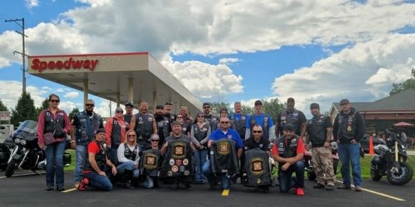 The riders club out on a ride.