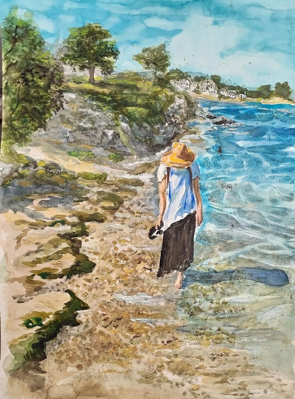 Girl walking on the shoreline of Ma
Early Spring
