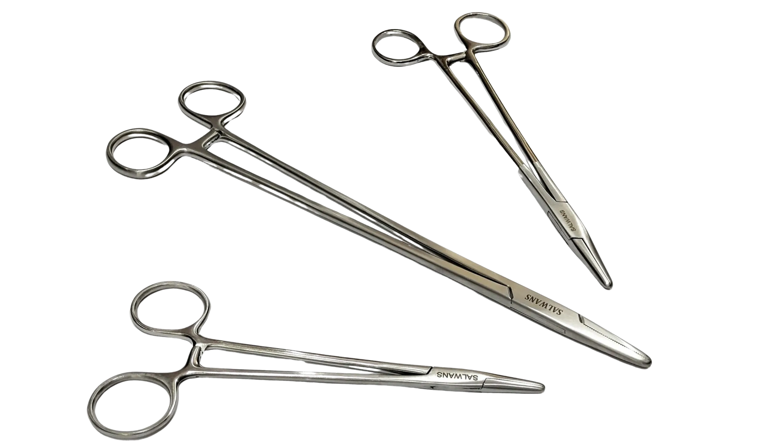 Mayo Hegar needle holders in different sizes for surgical suturing