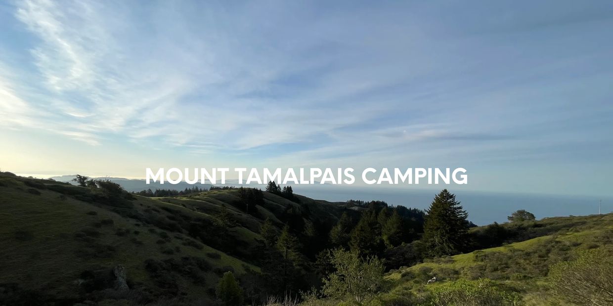 Rolling green hills in Mount Tamalpais state park, California.