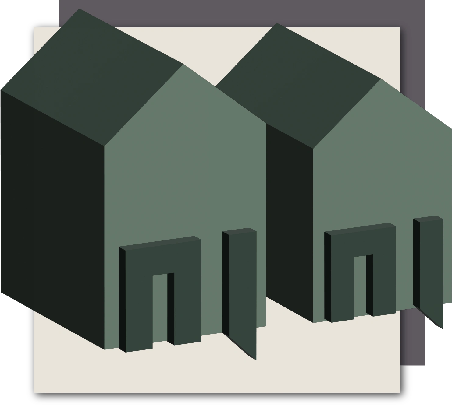 Graphic with multi unit houses