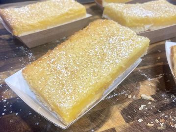 These Lemon Bars are made from freshly squeezed and zested quality lemons  to produce a lemon curd t