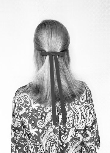 Luxurious Long velvet clip for women 