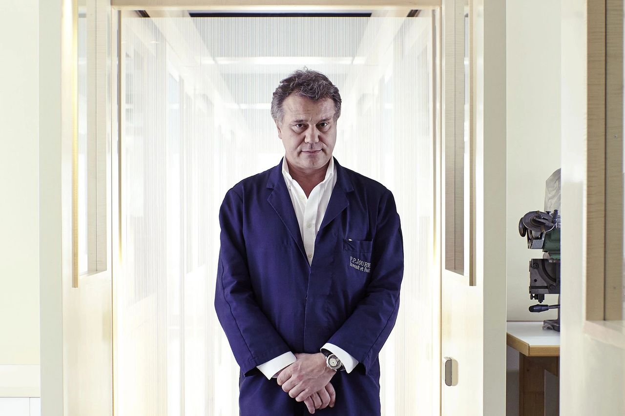 Mr François-Paul Journe in his Geneva atelier