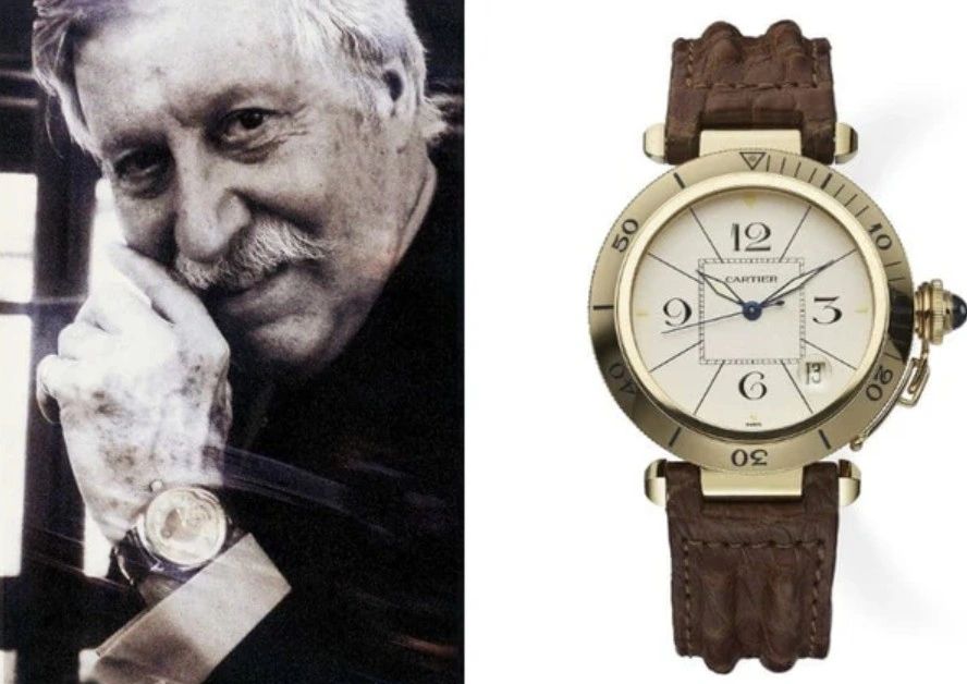 Gerald Genta, the legendary watch designer and the 1985 Pasha he redesign for the new launch.