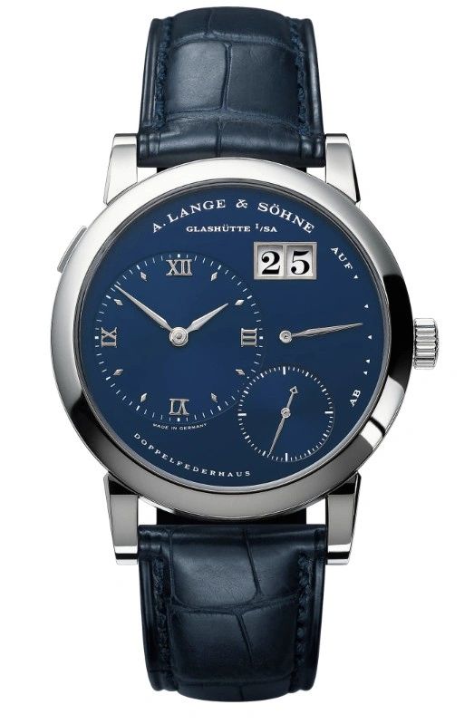 The Lange 1 with its signature big date display The Lange 1 with its signature big date display
