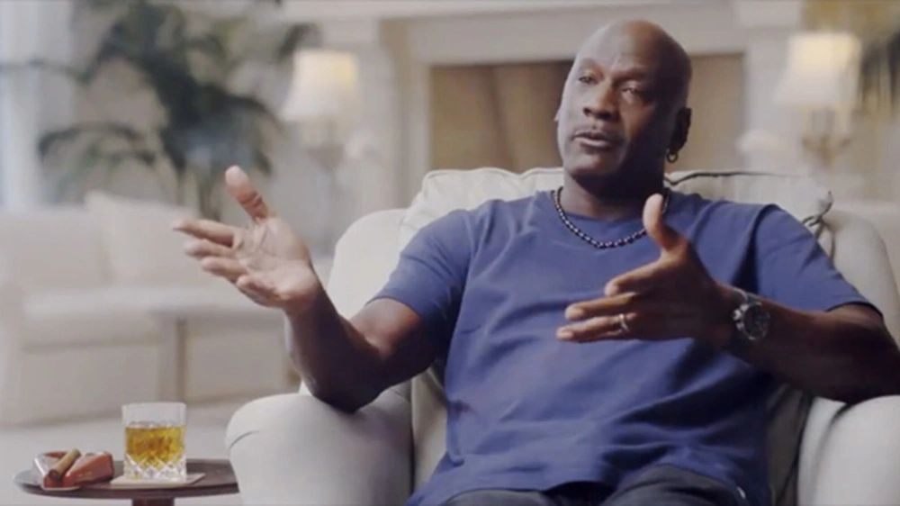 The Basketball G.O.A.T. Michael Jordan wearing his Roger Dubuis Excalibur Spider Pirelli Automatic Skeleton on the Netflix show "The Last Dance"