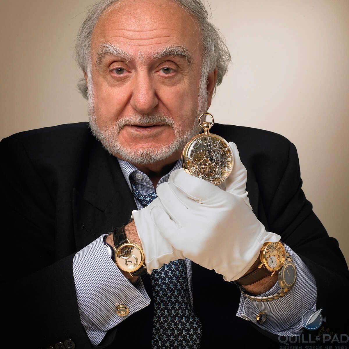 The late Nicolas G. Hayek holding the Breguet No 1160 - aka The Marie-Antoinette in 2004