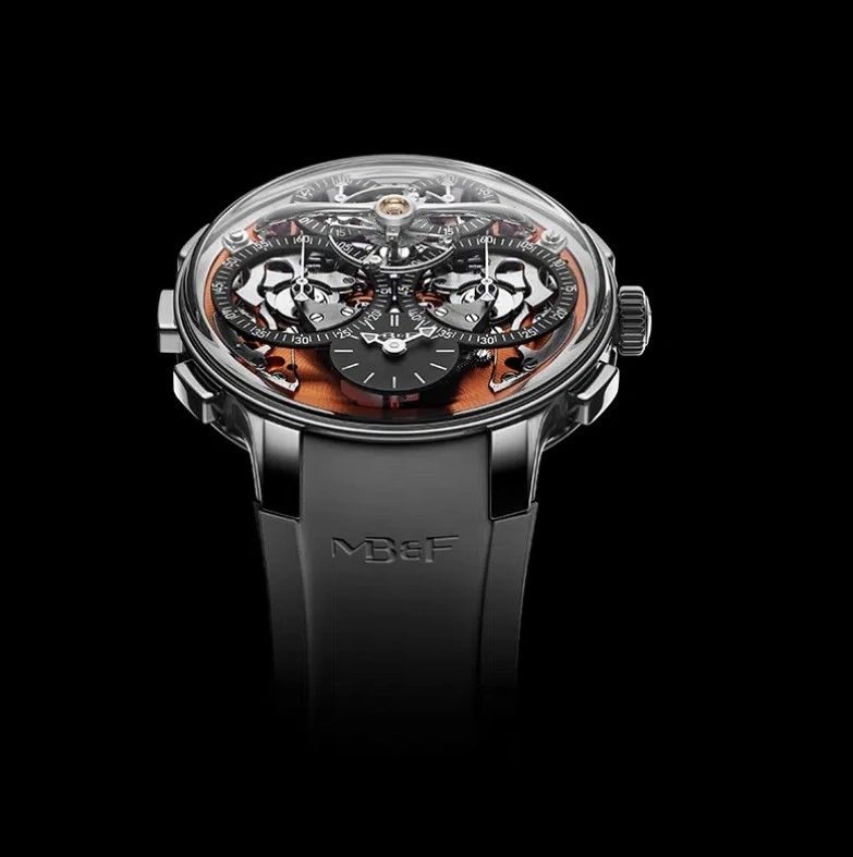 MB&F Sequential Evo in with the Orange dial (photo courtesy of MB&F) MB&F Sequential Evo in with the Orange dial (photo courtesy of MB&F)