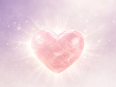rose quartz heart amplified vibrancy symbolic of spiritual healing with MariannePatricia