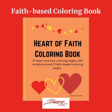 Heart of Faith Coloring Book. Adult Coloring Book. Teen Coloring Book. Christian Coloring Book.