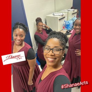 Shanae Arts preparing to dance at the CA Dance Education Association CA Dances State Dance Festival