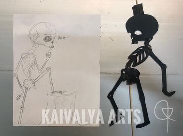 shadow puppet skeleton
