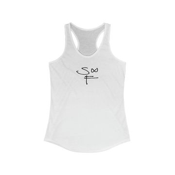 S+F branded racerback tanktop with Skye+Fam logo