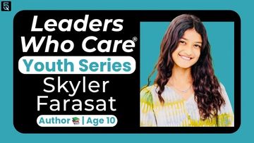 Skyler Farasat featured on 5th Element's Leaders Who Care as youth impacting lives of kids, humanity