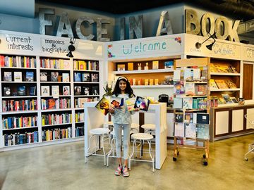 Skyler Farasat featured as local author at her childhood bookstore Face In A Book