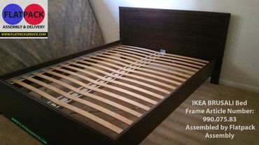 IKEA BRUSALI Bed frame with storage boxes Article Number: 290.187.78
Furniture Assembly Near Me

